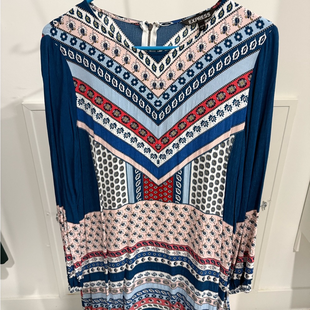 Express Vibrant Patterned Dress